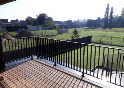 Aluminium balustrade terras - zwart - NDR Constrctuies